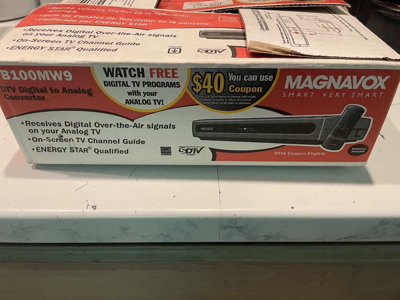 Magnavox TV Digital to Analog Converter TB100MW9 Open Box NIB