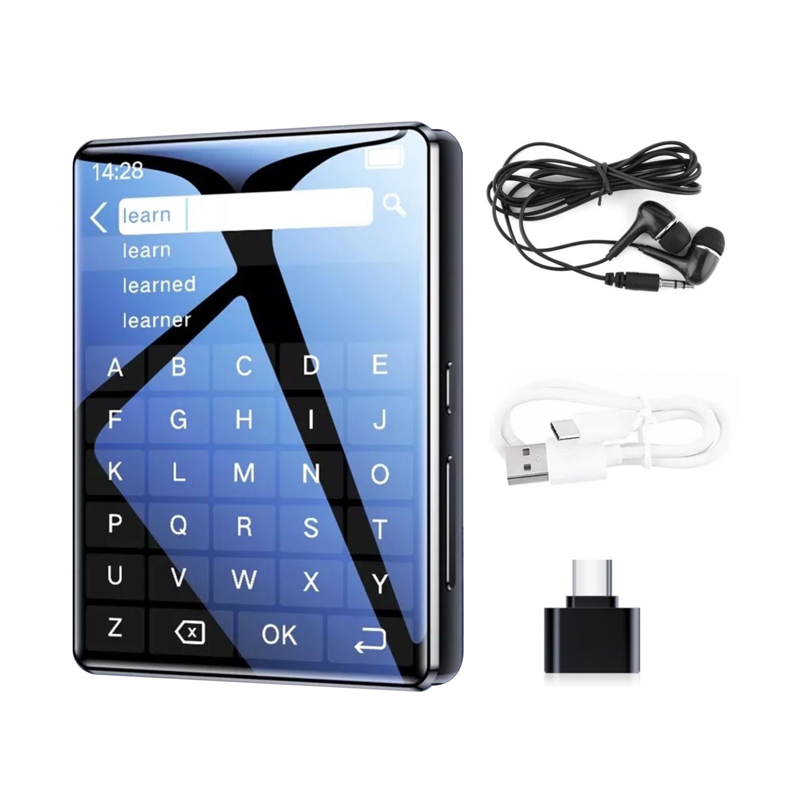 MP3 Player BT 5.0 2.4'' Full-touch HD Screen HiFi Audio Multi-function Equipment