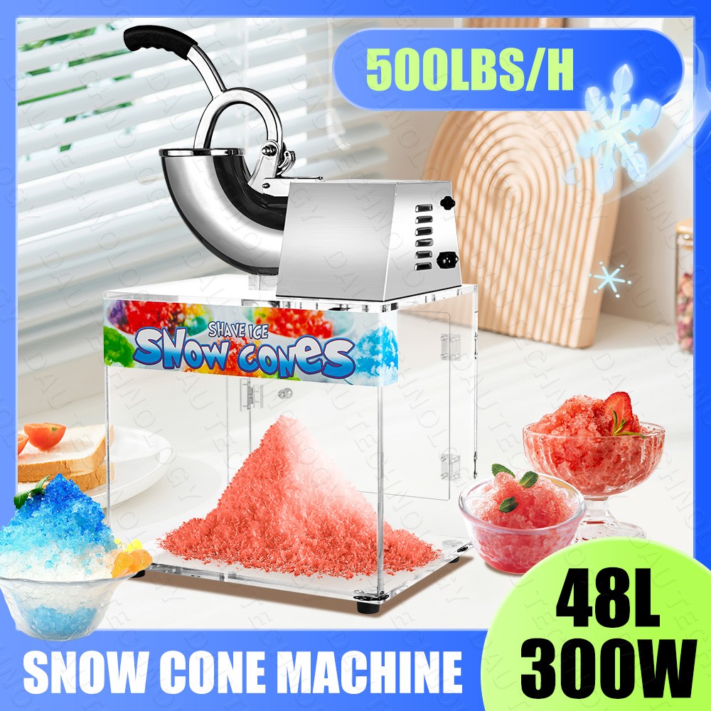 Snow Cone Machine,500LB/H Commercial Shaved Ice Machine, Suitable for Family use