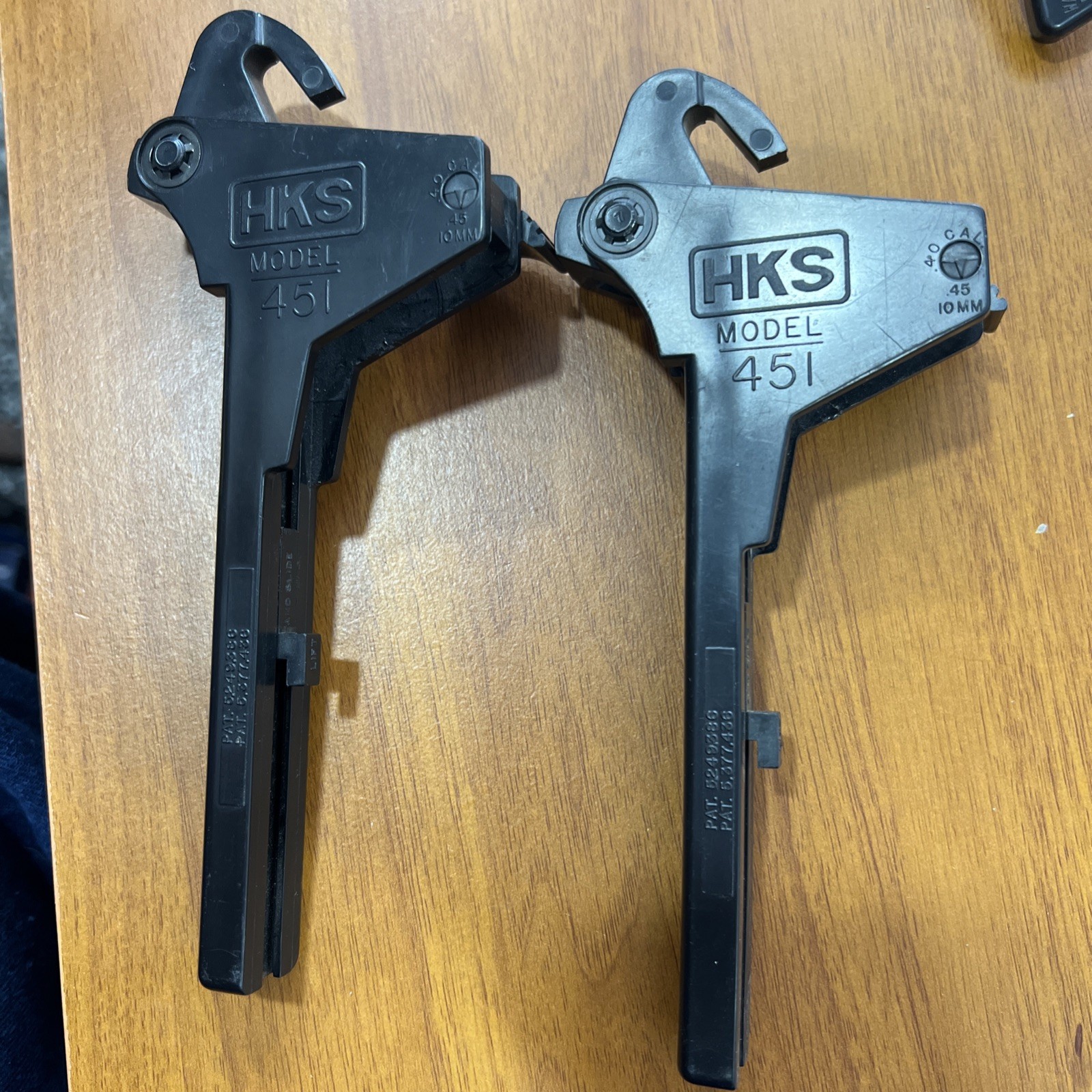 HKS Magazine Speed Loader Model 451 Adjustable .40 .45 10mm Caliber Pair