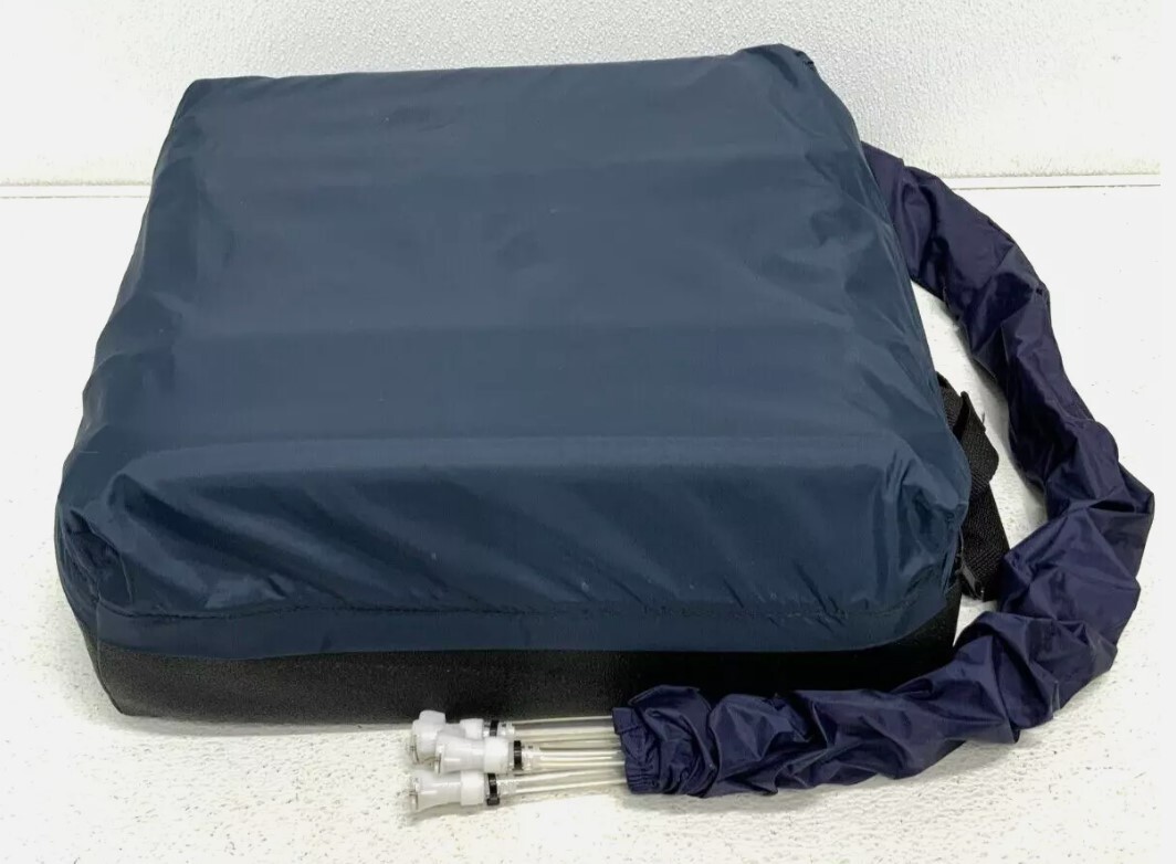 Joerns Dolphin Wheelchair Seat Air Inflatable Cushion w/Cover 17" X 17" 24A