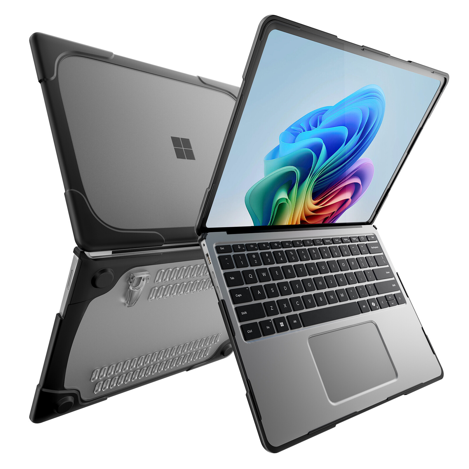 Shockproof Hard Shell Kickstand Case Cover for Microsoft Laptop 7 13.8" (2024)