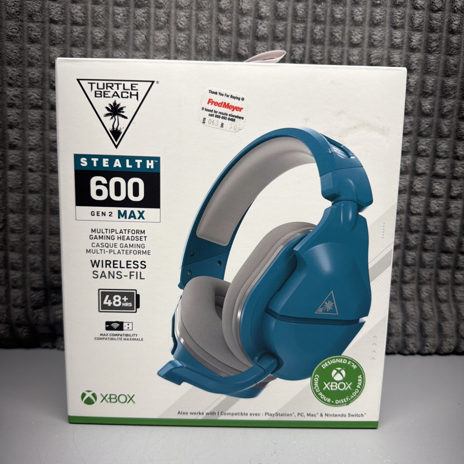 Turtle Beach Stealth 600 Gen 2 MAX Wireless Headset Grey Aqua Multiplatform New