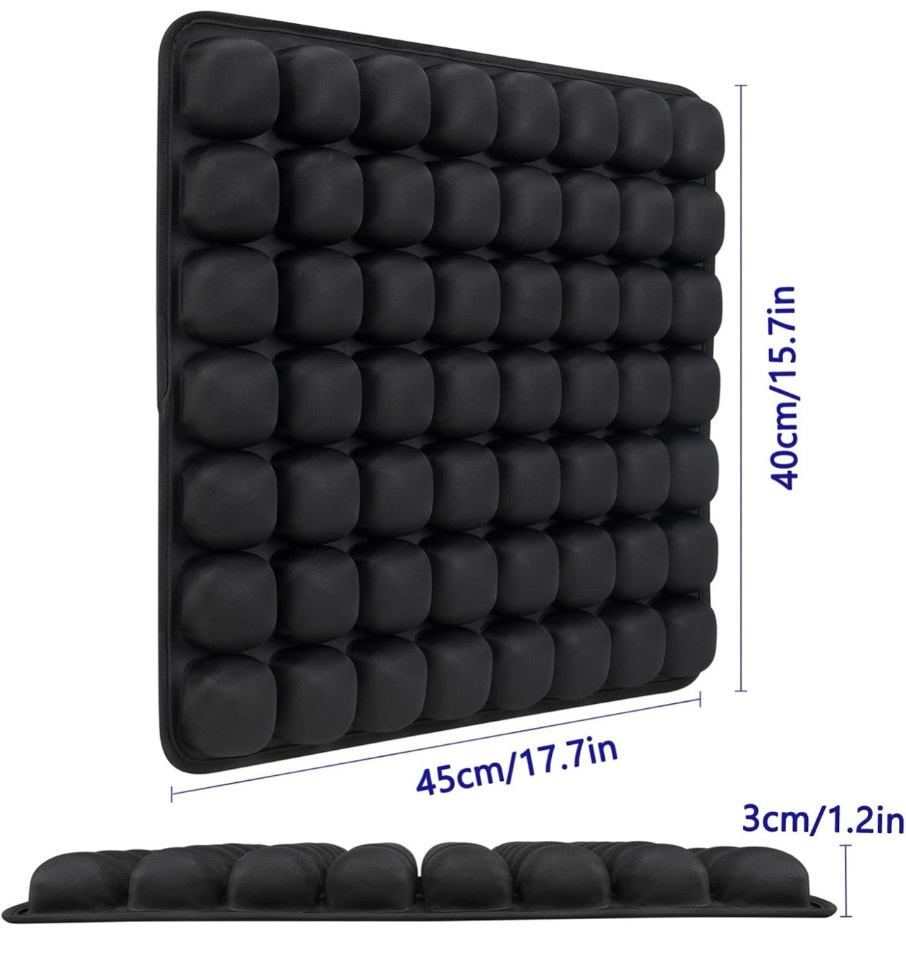 CAR SEAT CUSHION Inflatable Air Mat Pain Pressure Relief Pad Pump Gray SUNFICON