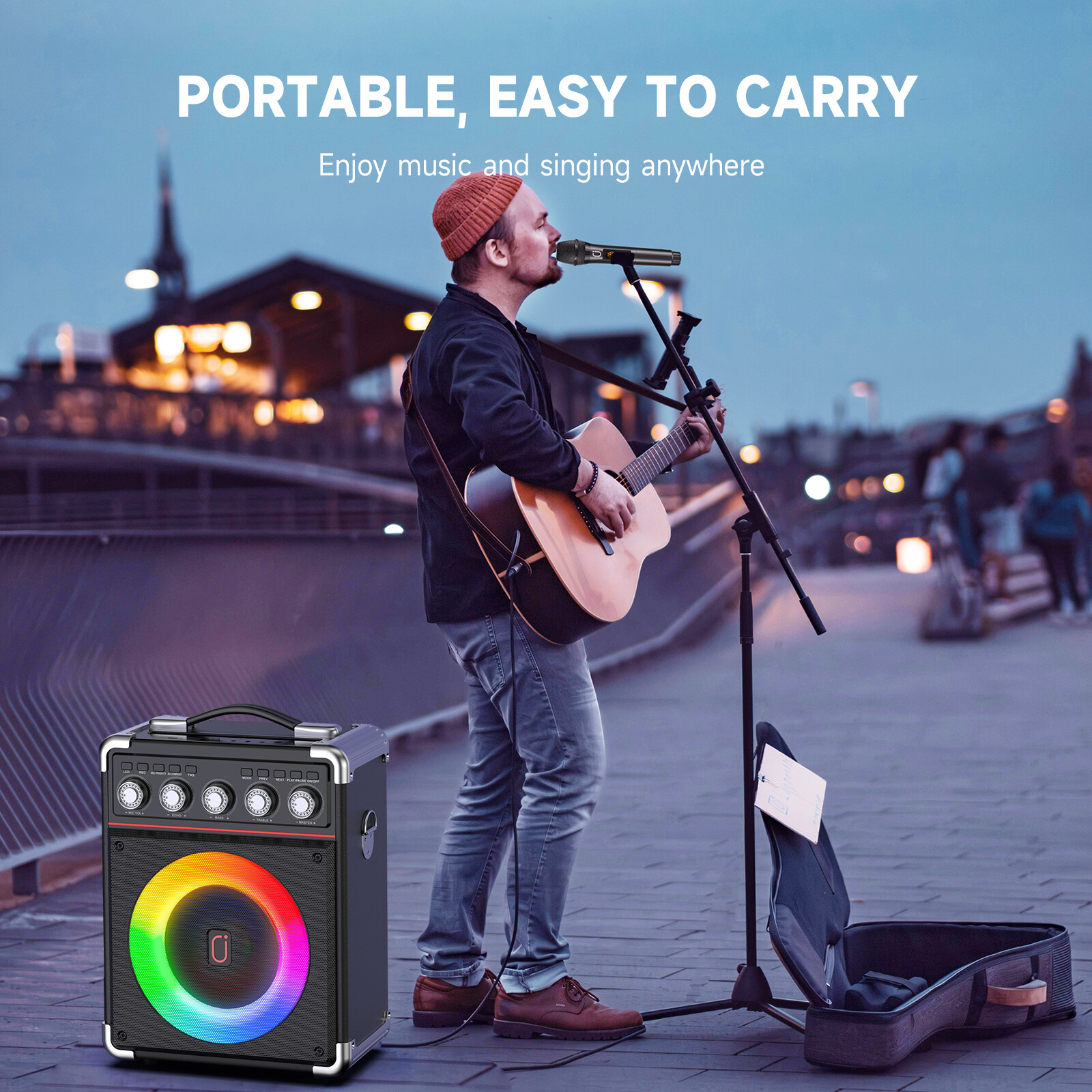 Karaoke Machine Audio with Microphone Portable Bluetooth Speaker Graduation Gift