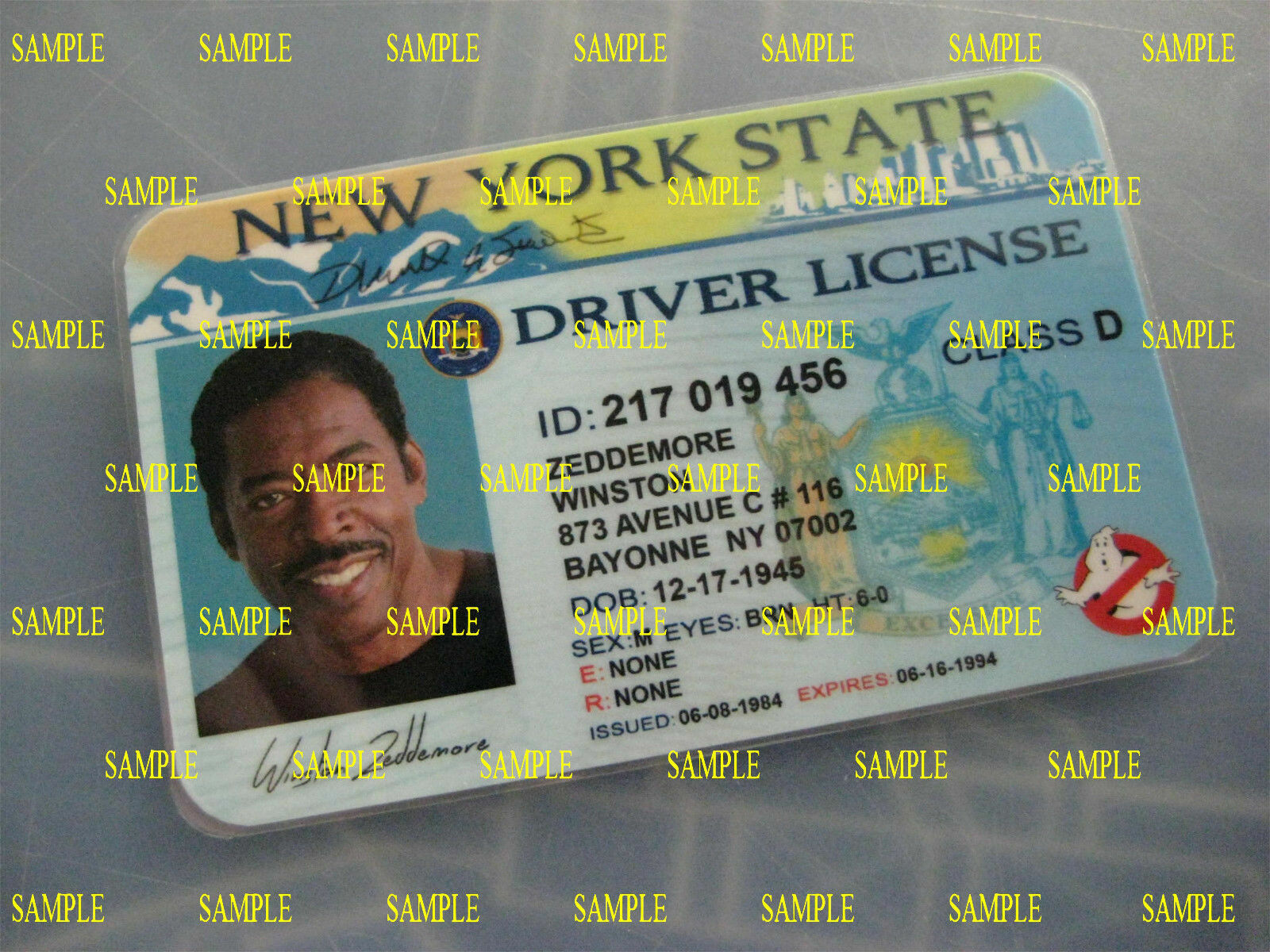 Ghostbusters Custom Made Winston Zeddemore Drivers License Prop Cosplay Novelty
