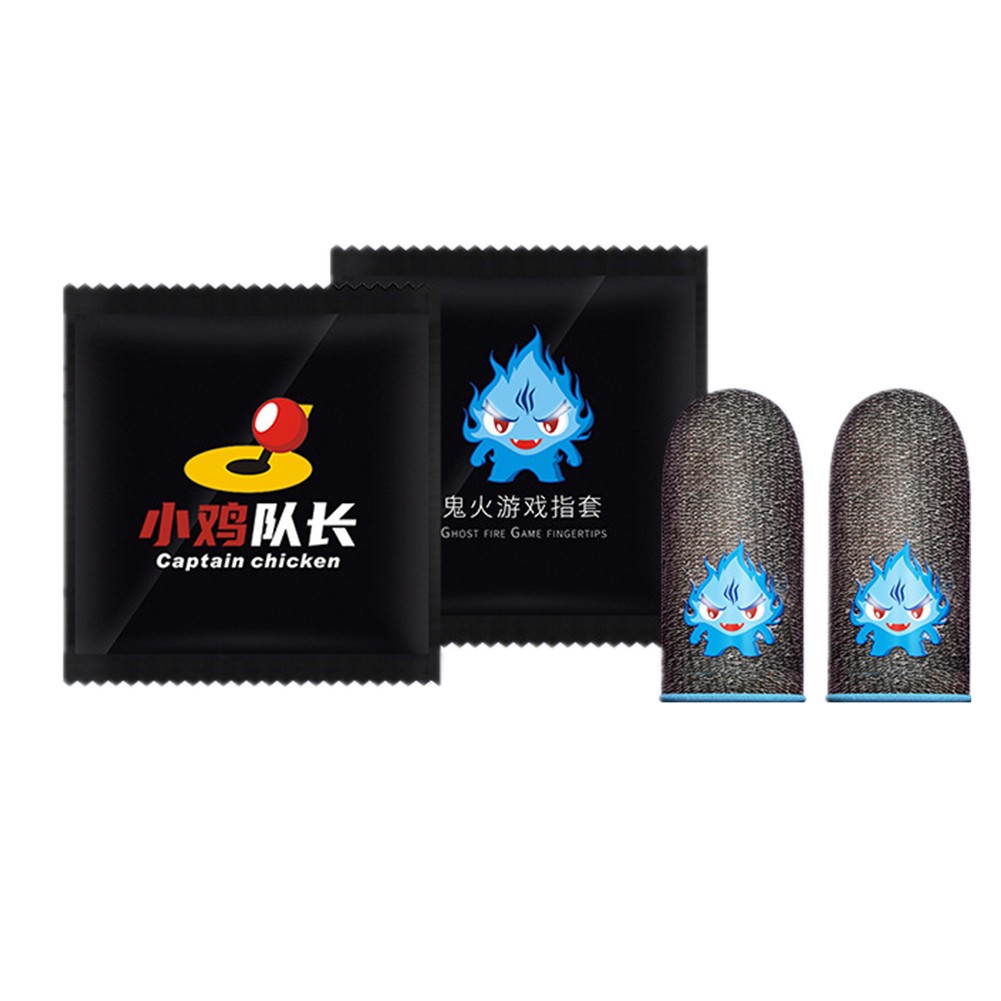 2x Screen Game Finger Sleeve Game Controller Sweatproof Finger Cots For PUBG