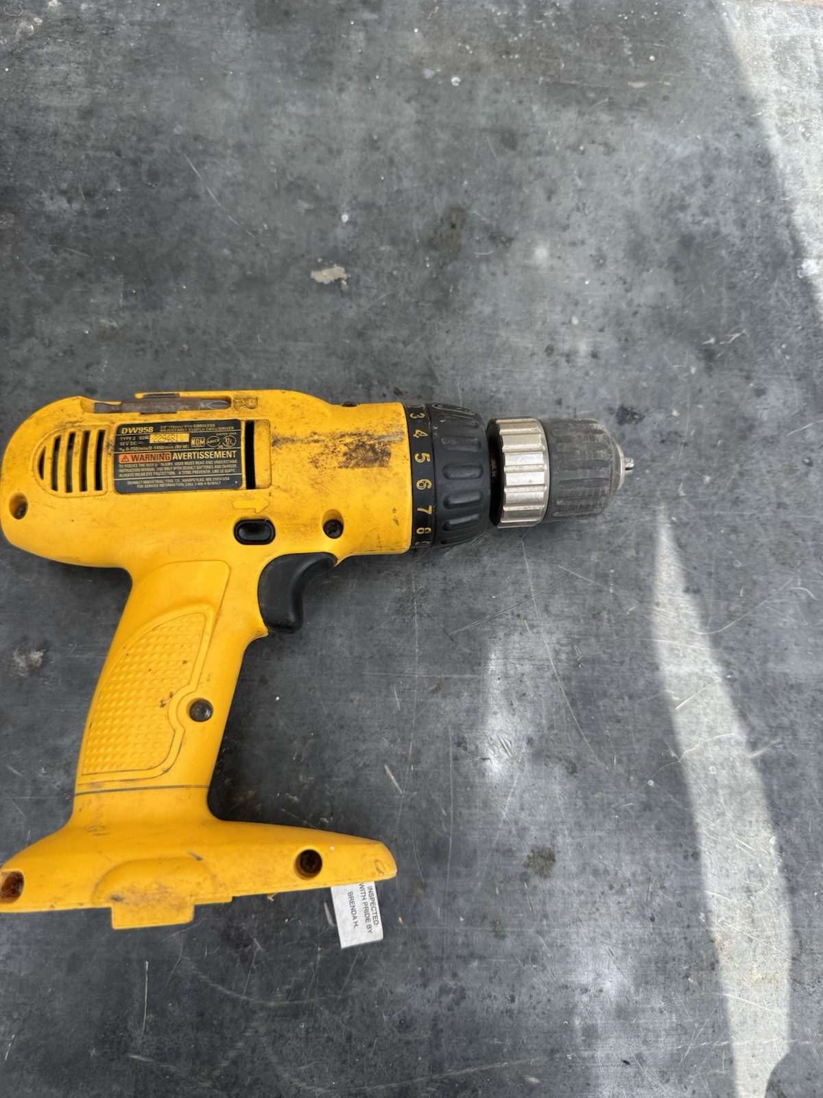 Dewalt DW958 3/8" Cordless Drill/Driver 18V No Battery Tool Only