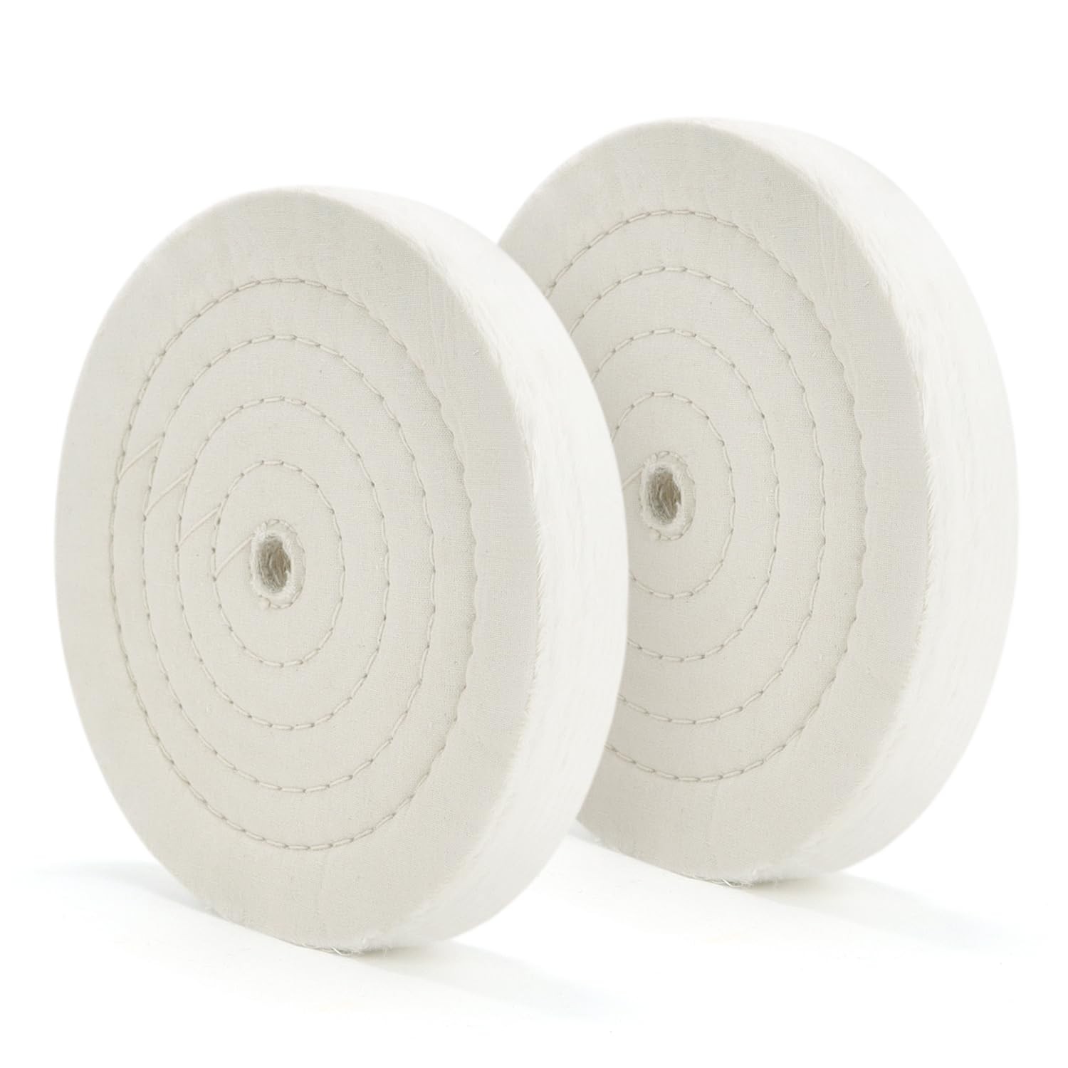 Buffing Polishing Wheel 8" x 5/8" Arbor x 70Ply White Fine Cotton for Bench G...