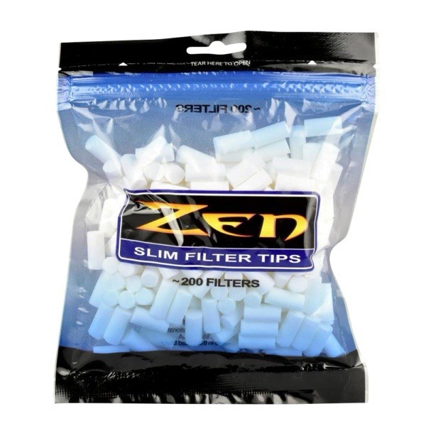 ZEN  Slim Filter Tips -  10 sealed  Bags - Resealable 200  filters - Going fast