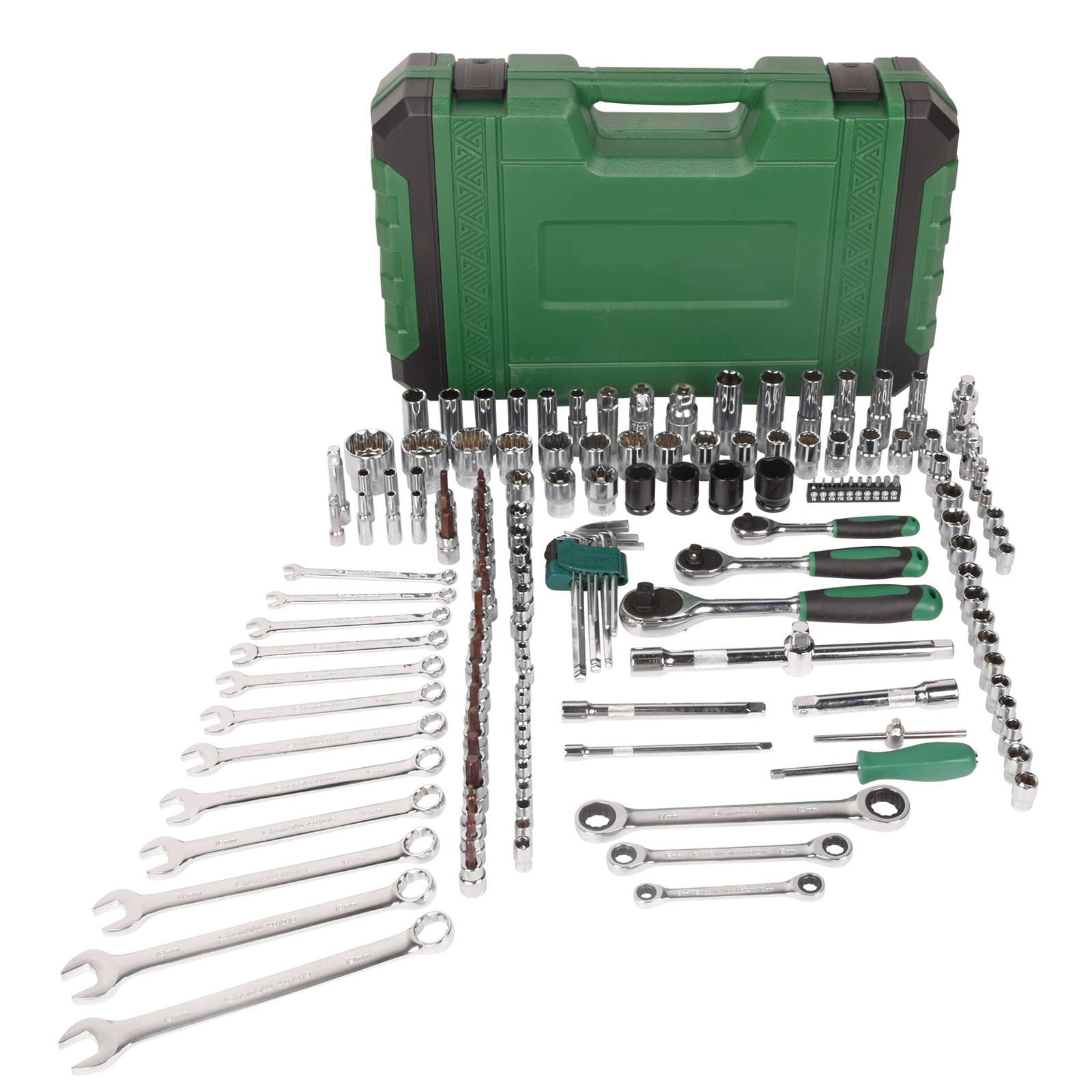 151pcs Socket and Drive Tool Set 1/2" 1/4" 3/8" Mechanics Tools Kit Sockets Set