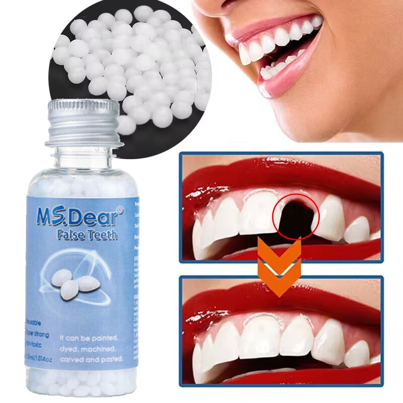False Teeth Solid Glue Temporary Tooth Repair Moldable Fix Broke Gap Teeth 30ml