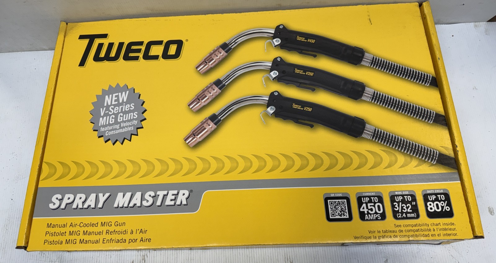 TWECO SPRAYMASTER V250 #SMV210M3545 1023-1080 10' AIR COOLED MIG GUN