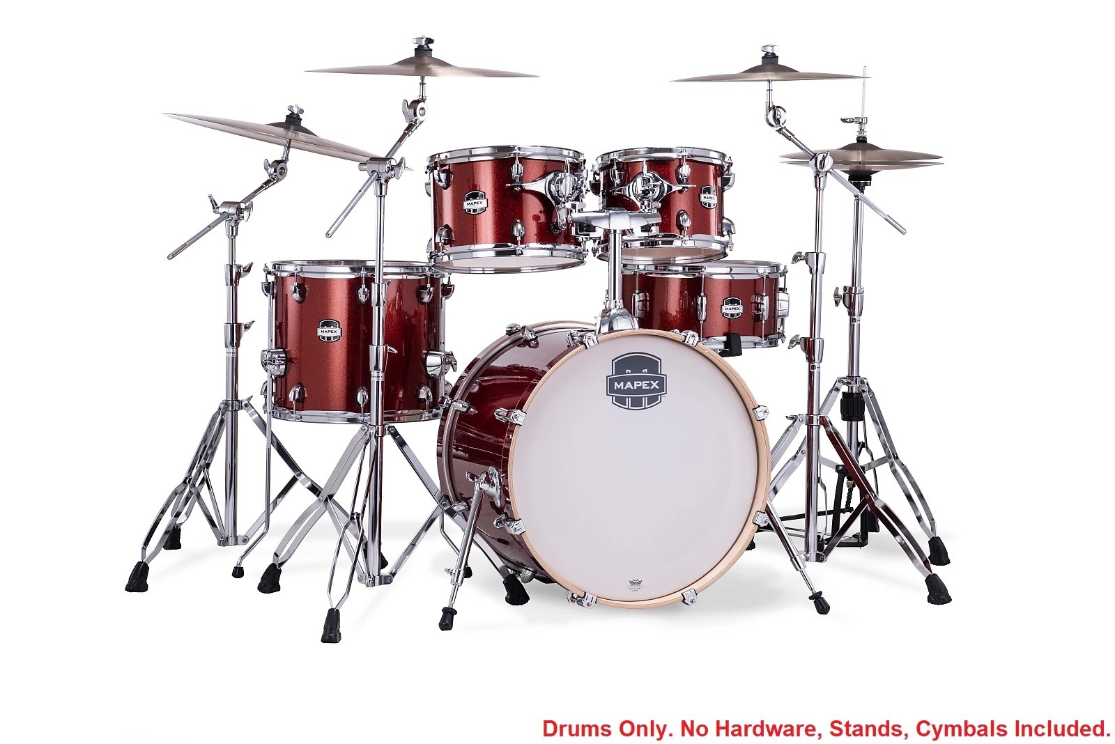 Mapex Mars Blood Orange Sparkle Fusion Drums Shells 20_10_12_14_14x6.5 | Dealer