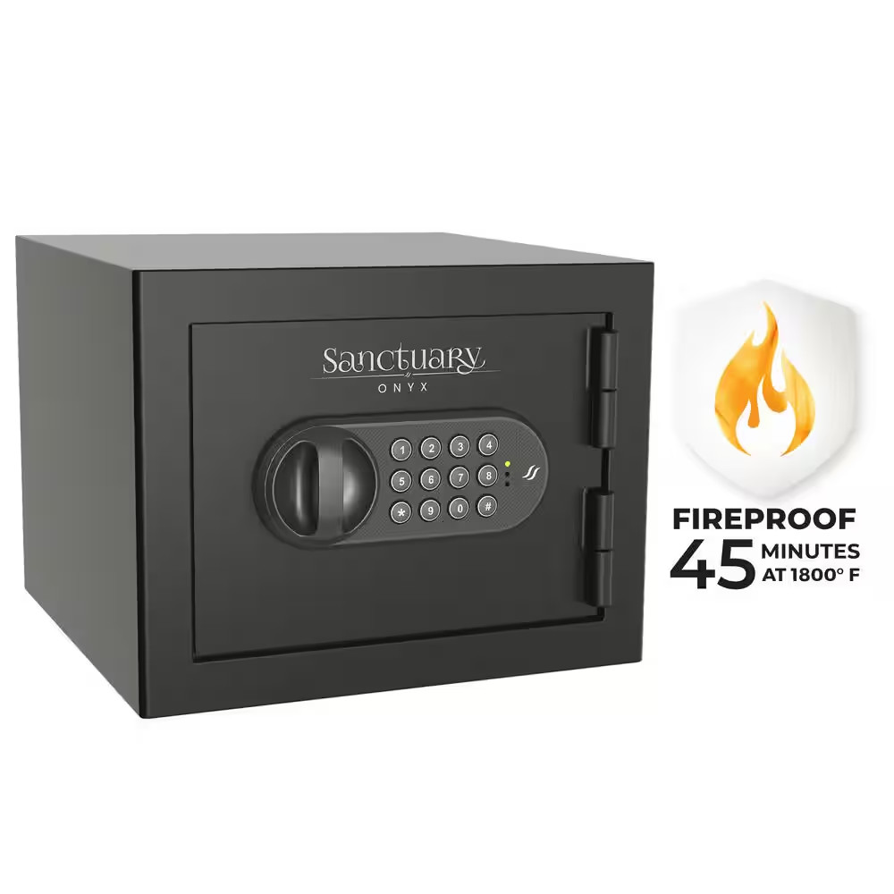 Onyx 0.5 Cu. Ft. Fireproof Home and Office Safe with Electronic Lock, Matte Blac