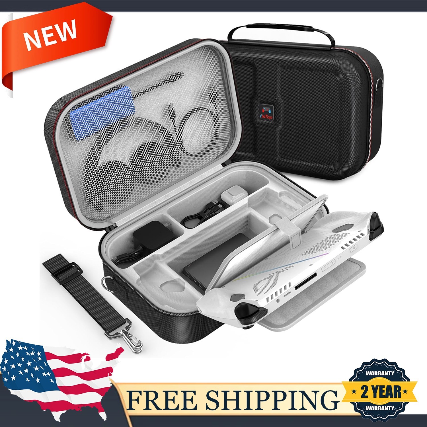Protective Travel Case for ROG Ally with Large Storage Capacity，Shockproof，p