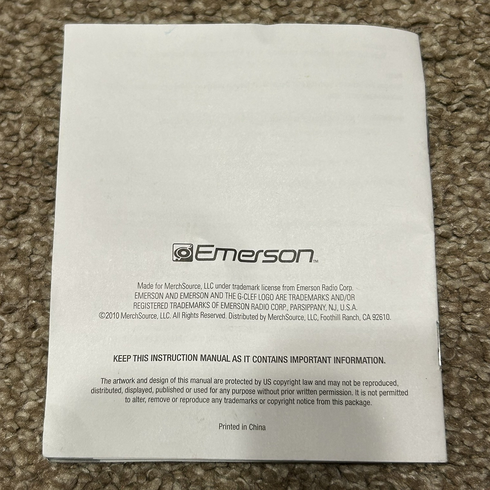 Emerson Digital Camera Binoculars 10x25 With Instruction Booklet