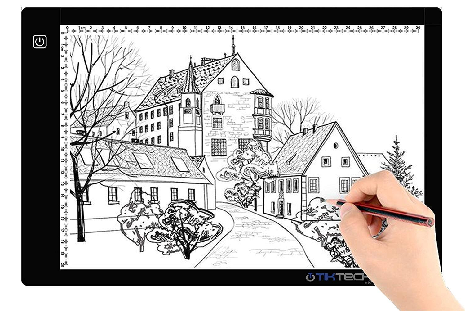 A4 Ultra-Thin Portable LED tracing Light Box Dimmable Brightness A4P, Black