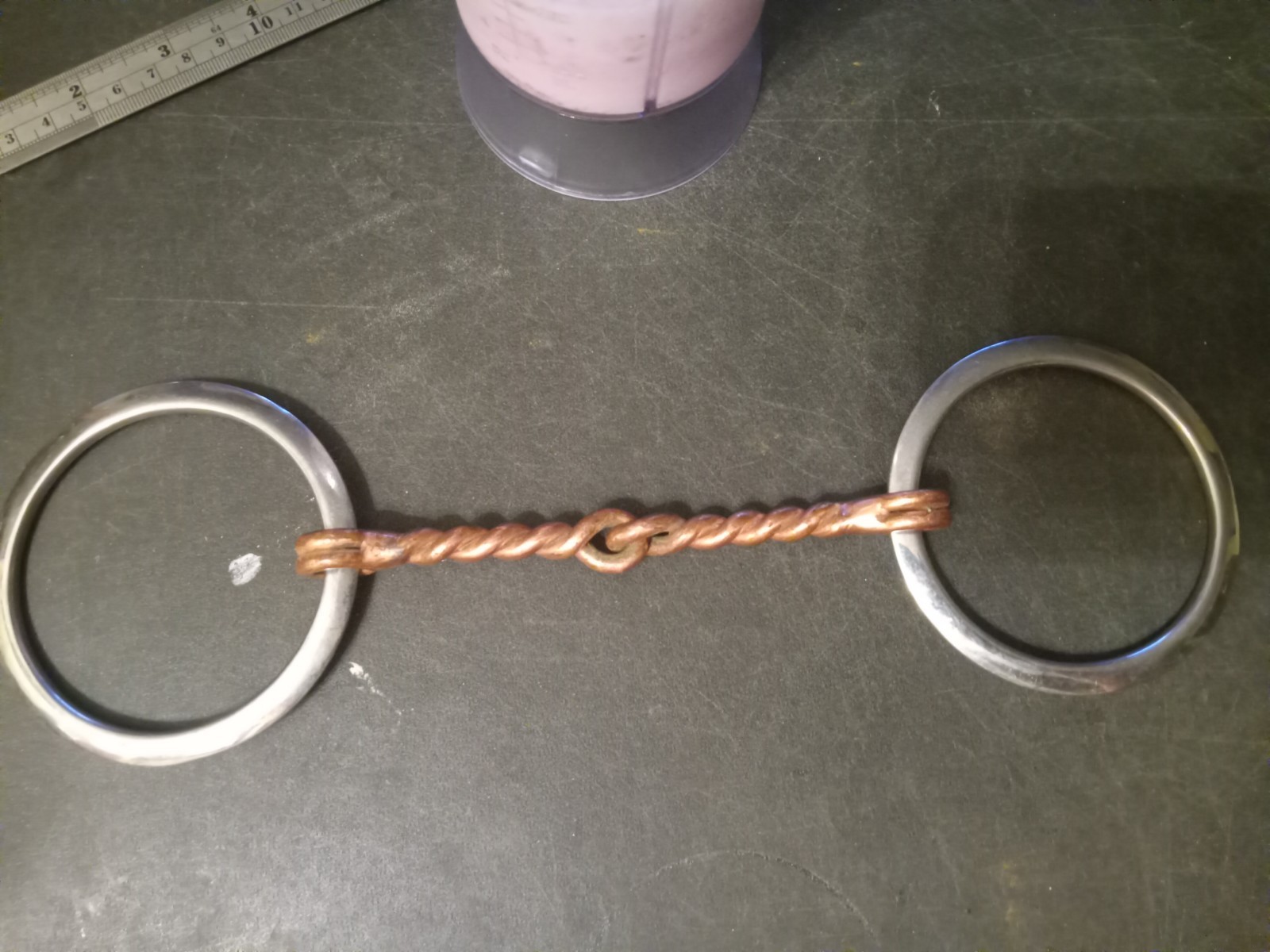 New loose ring snaffle bit twisted copper wire 5 in mouth