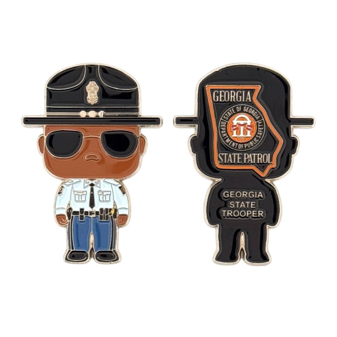Georgia State Patrol Mini State Trooper Challenge Coin Funko Pop GSP Highway V2