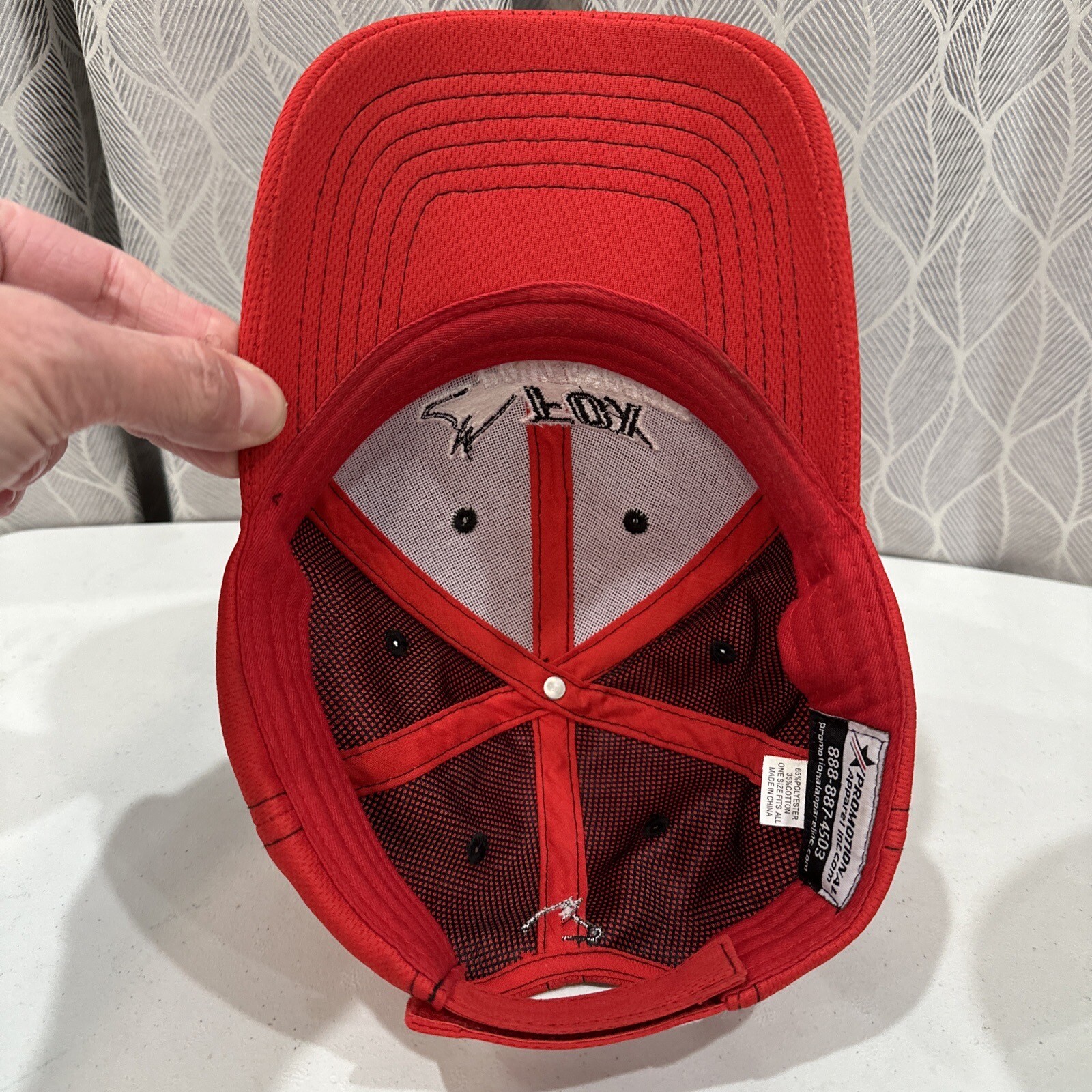 Fox Powersports Racing Hat Cap Red and Black Hook Loop Knit