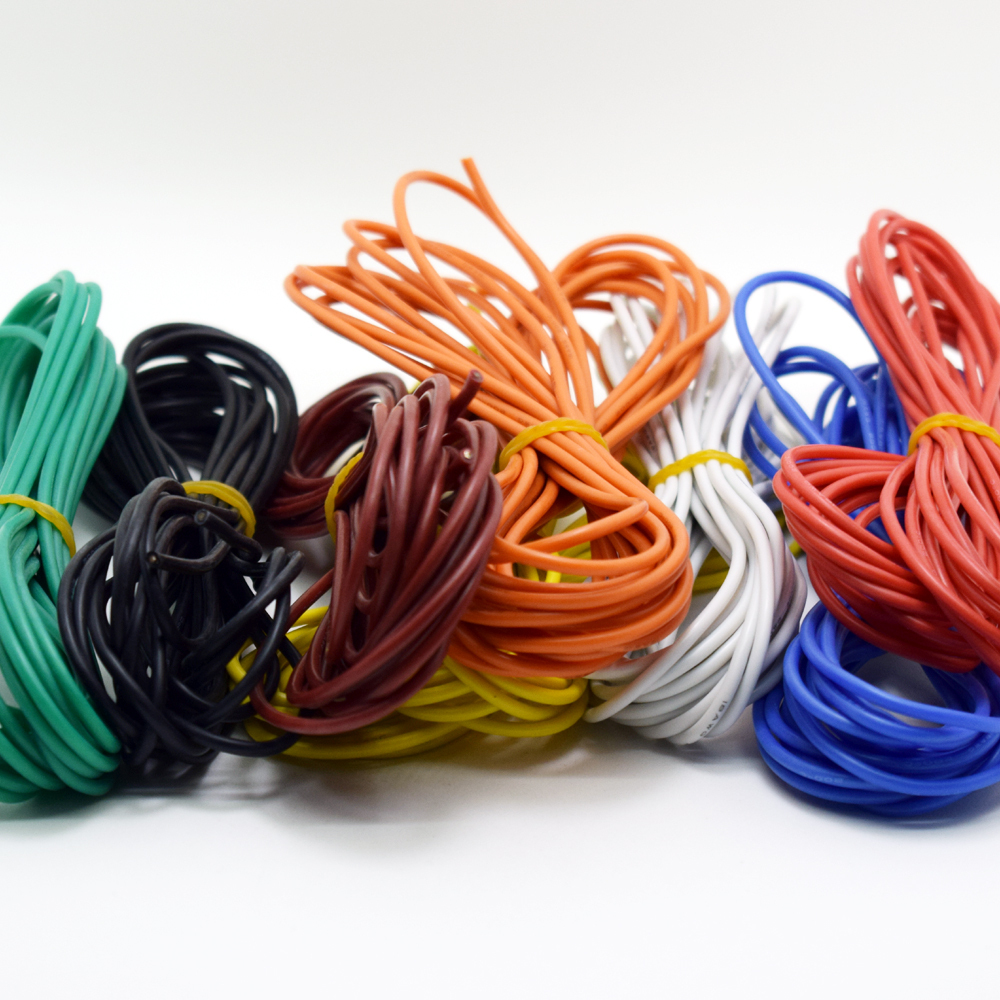 1m Flexible Soft Silicone Wire Tin Copper RC Electronic Cable W/Various Colours