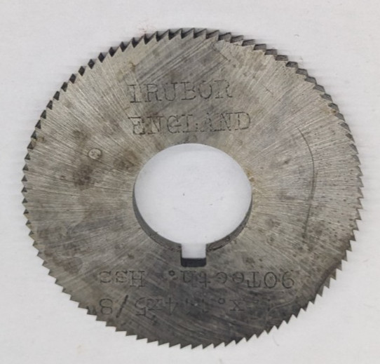 Trubor 1-3/4 x .114" x 5/8" Screw Slotting Saw 90 Teeth HSS England - Staining