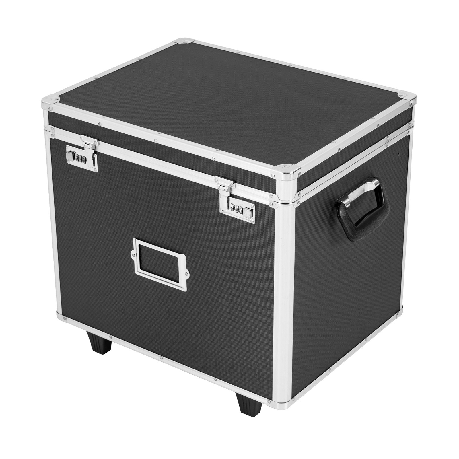 Aluminum Alloy File Lock Box, Hand pull File Case Locking Mobile Business Box