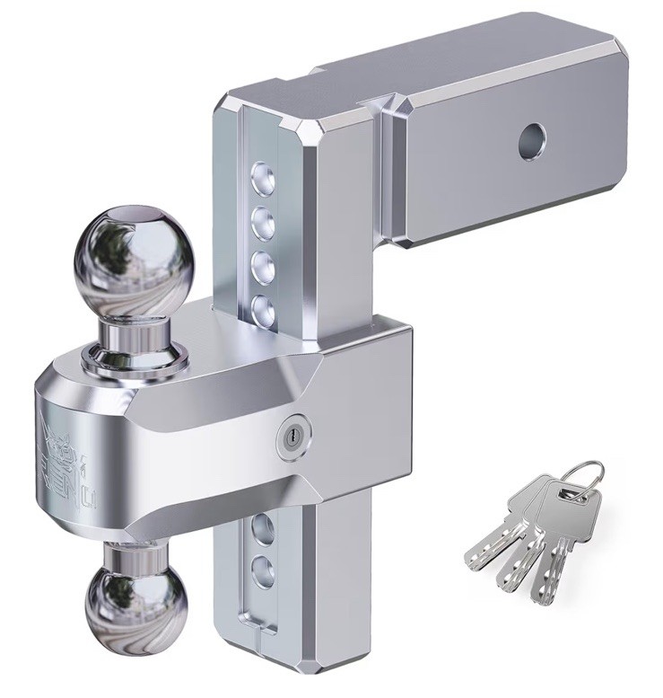 Adjustable Trailer/Tow  Hitch, Fits 3 inch Receiver 8" Rise/Drop Heavy-21000 LB