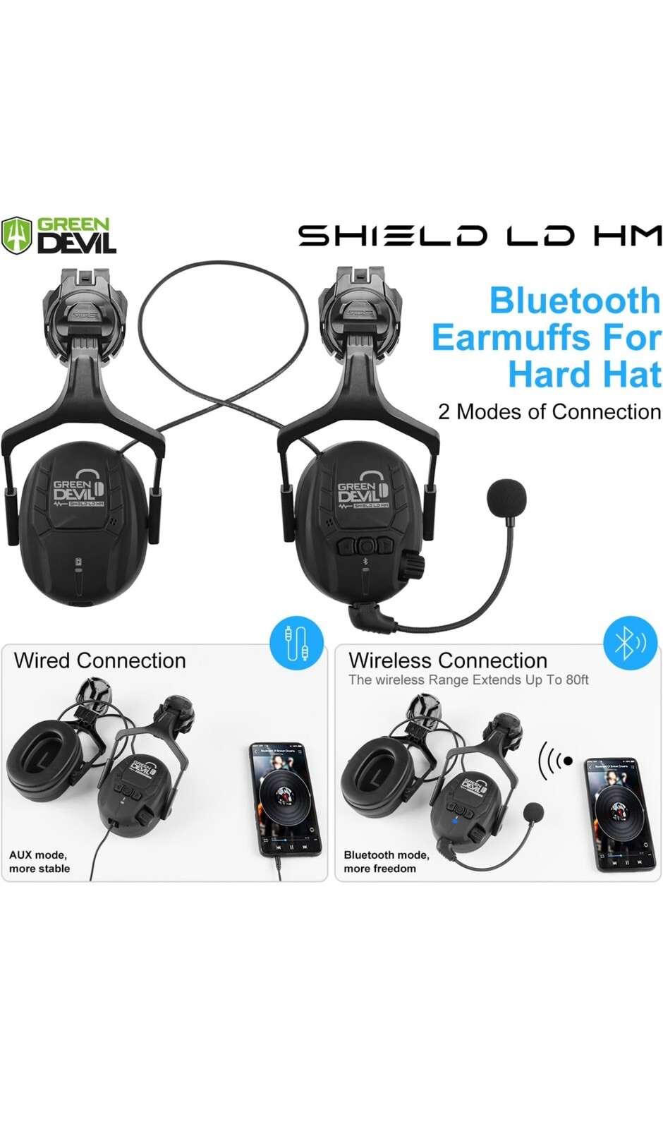 Casco de seguridad casco duro con visera y Bluetooth￼