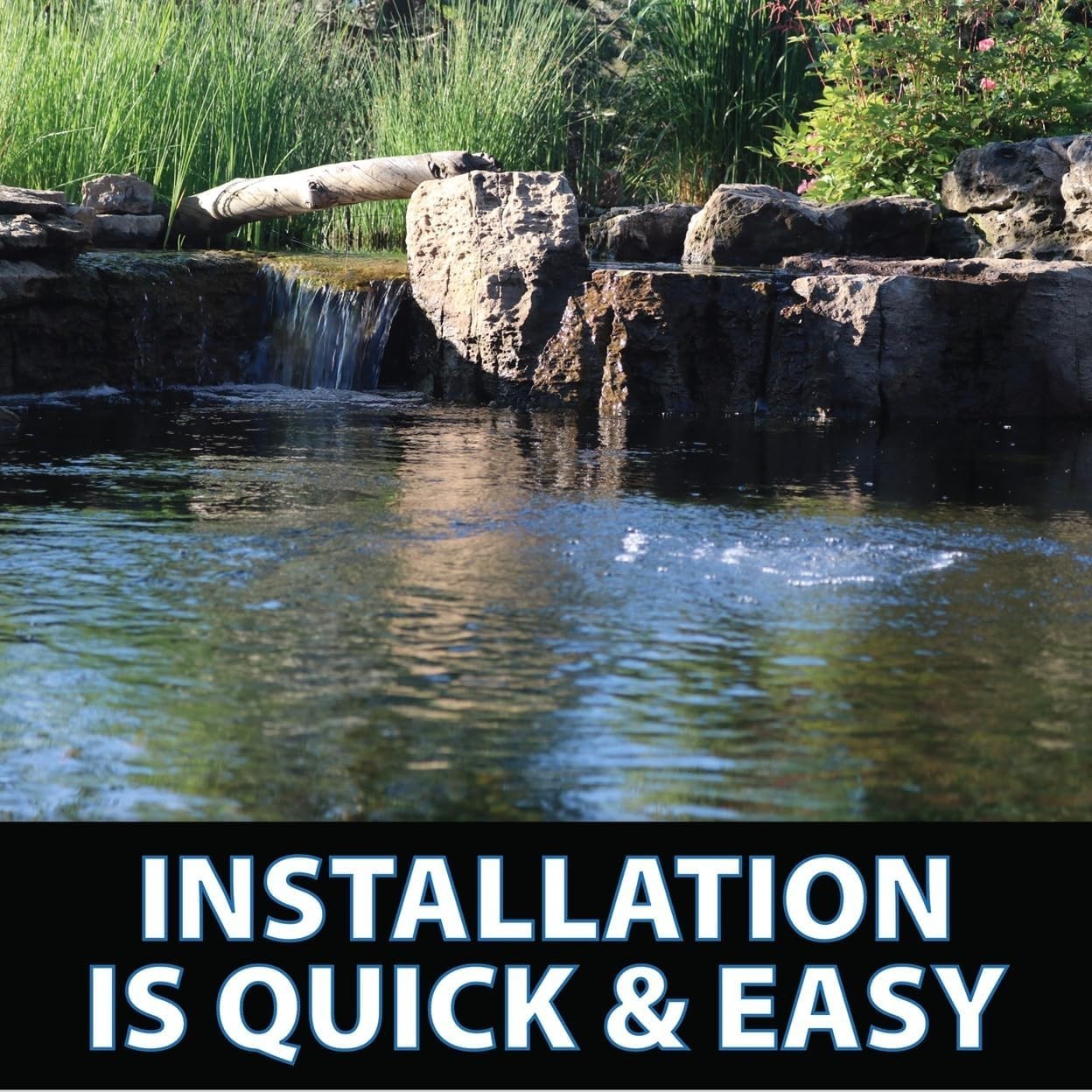 PondAir 2 Aeration System - Improves Water Clarity with Optional Faux Rock Cover
