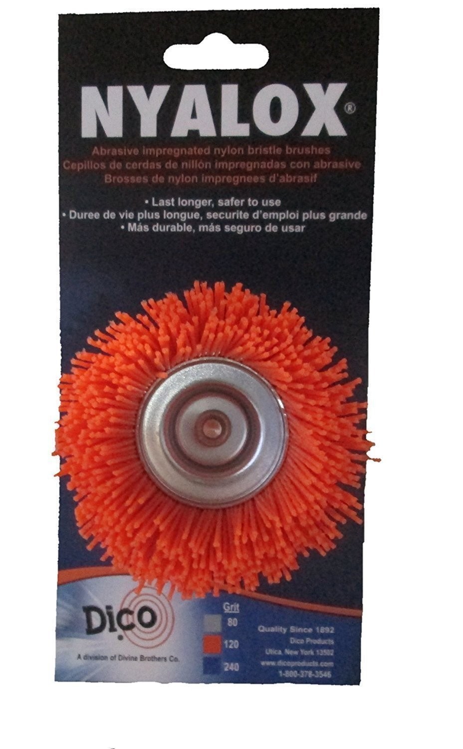 Dico 541-780-21/2 Nyalox Cup Brush 21/2-Inch Orange 120 Grit