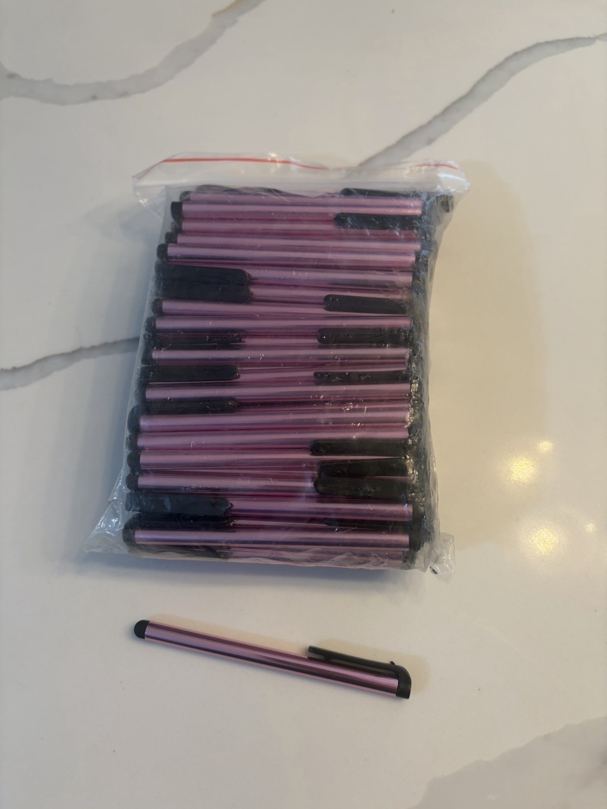 Capacitive Metal Universal Stylus Touch Screen LCD Pen Pink Shine Office Insten