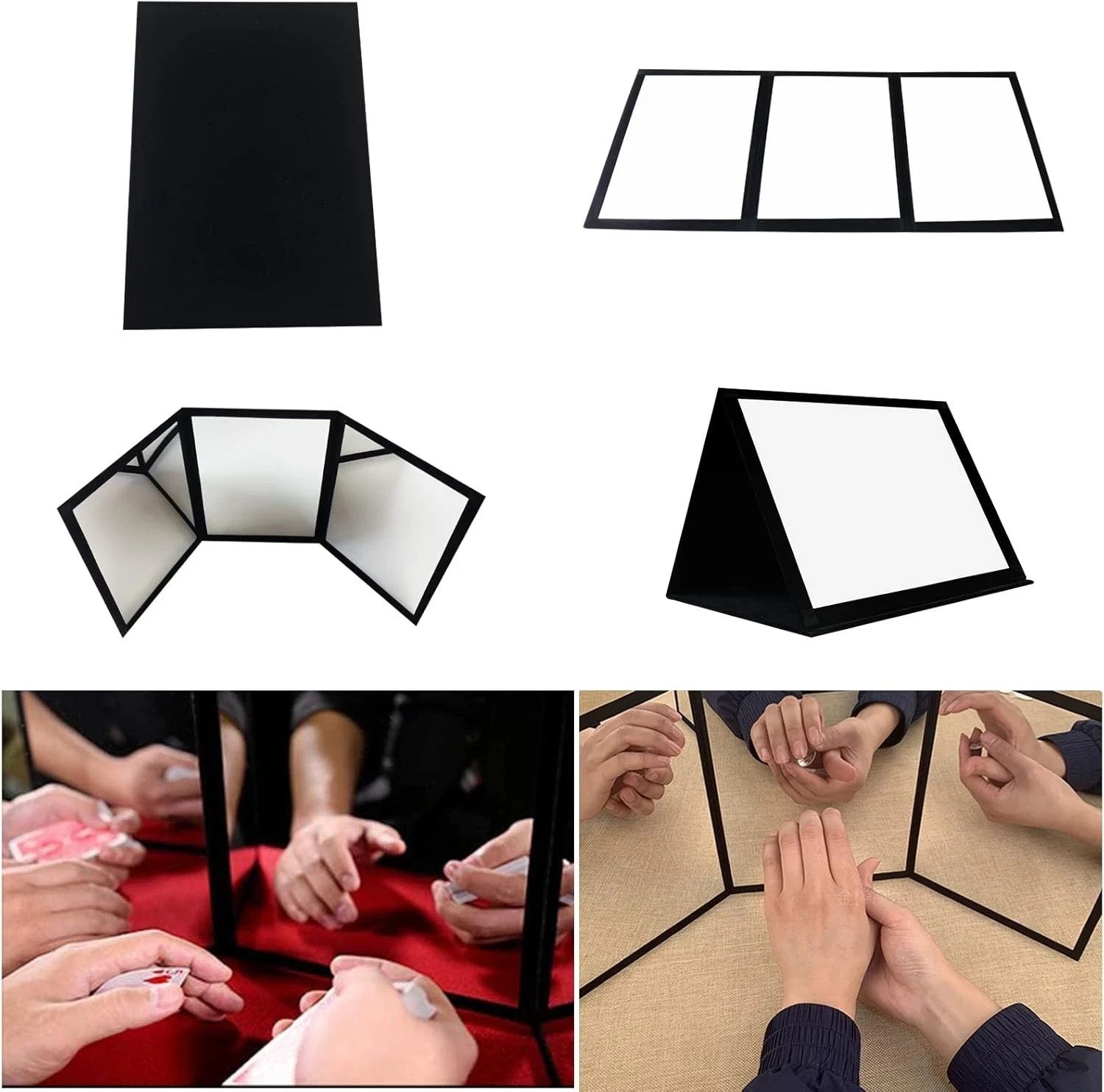 Magic Three Way Mirror Shatterproof - Foldable Close-Up...