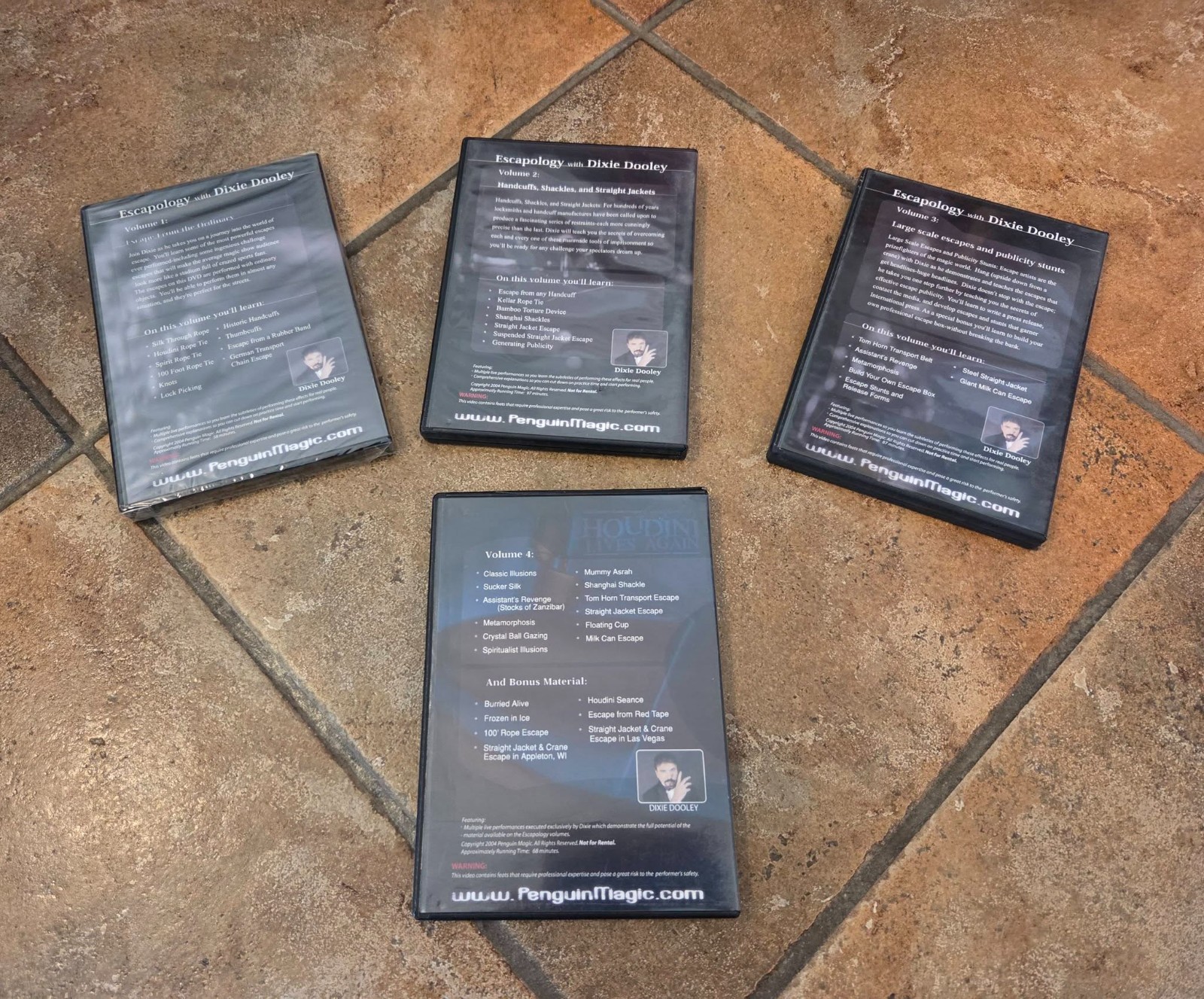 Escapology Dixie Dooley 4 DVD'S Magic Mentalism Tricks