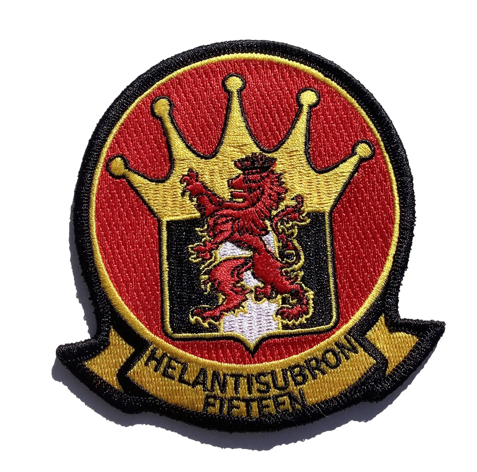 HS-15 Red Lions Squadron Patch – Embroidered, Iron on, 4 Inch