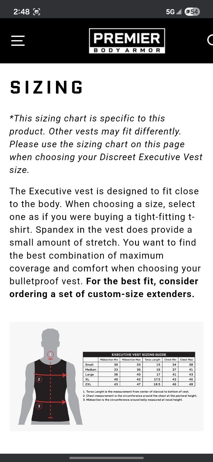 Discreet Executive Vest - Level IIIA DEV-WHITE-S Size Small