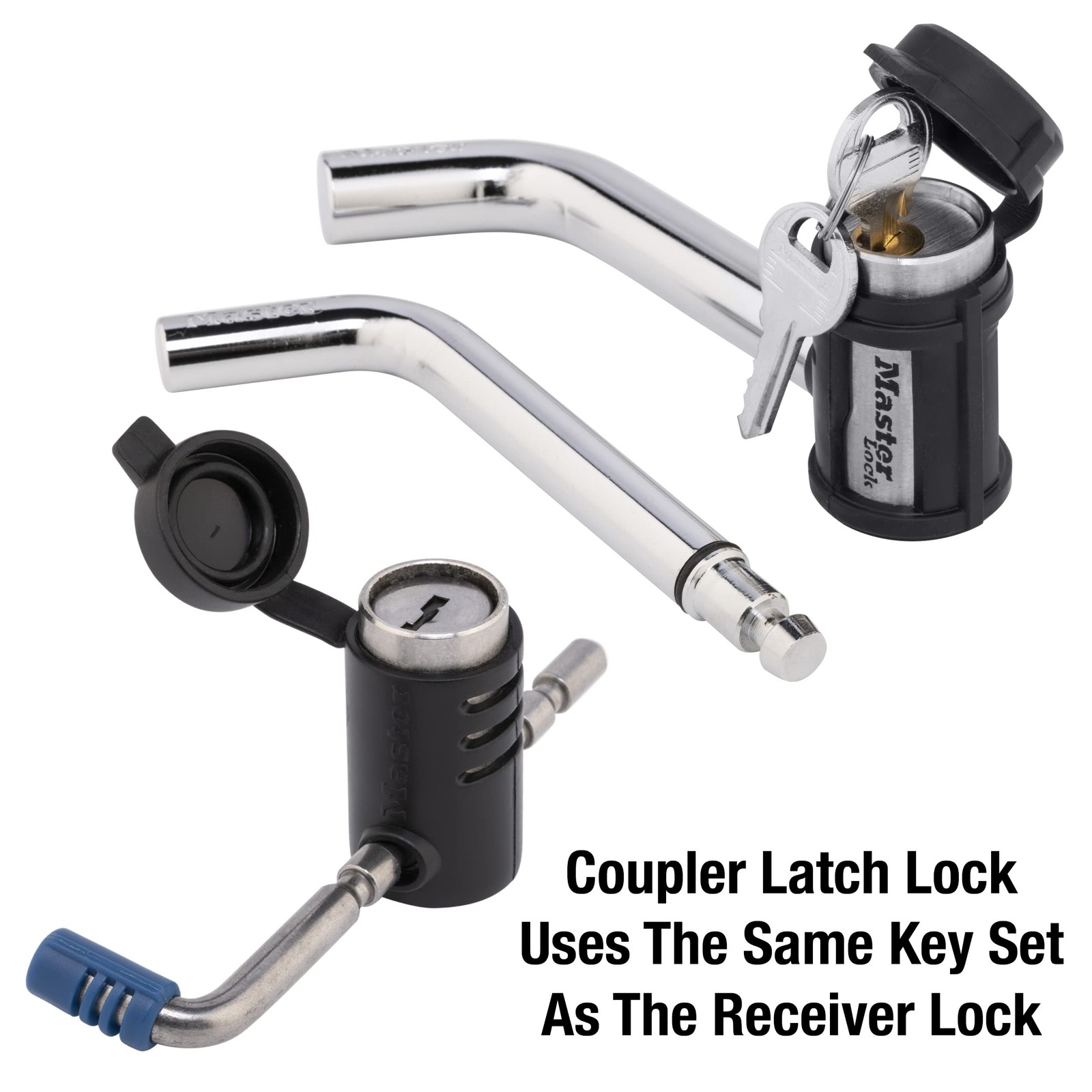 Master Lock 2848DAT Key Alike Set with Receiver and Coupler Latch Locks 2 Piece