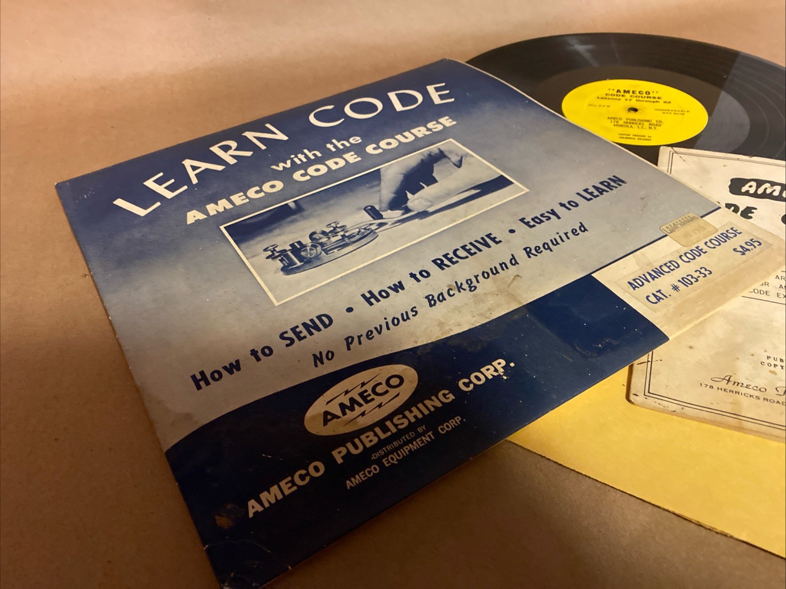 Vintage Learn Code Advanced Ameco Code Course Morse Code 33 LP Album Complete
