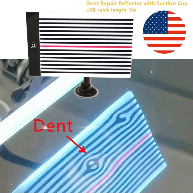 Paintless Dent Repair Removal PDR LED Line Board Light Scratch Reflector Tool US