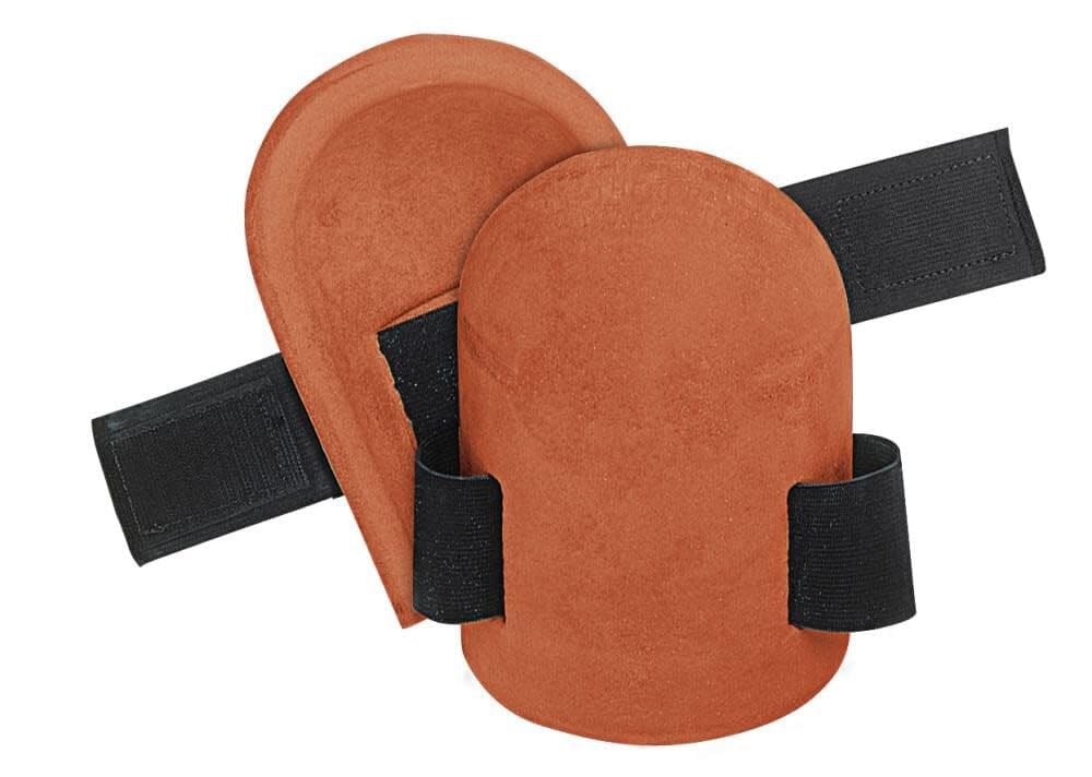 CLC V310 Molded Natural Rubber Kneepads with Hook and Loop Fastener, Red, Uni...