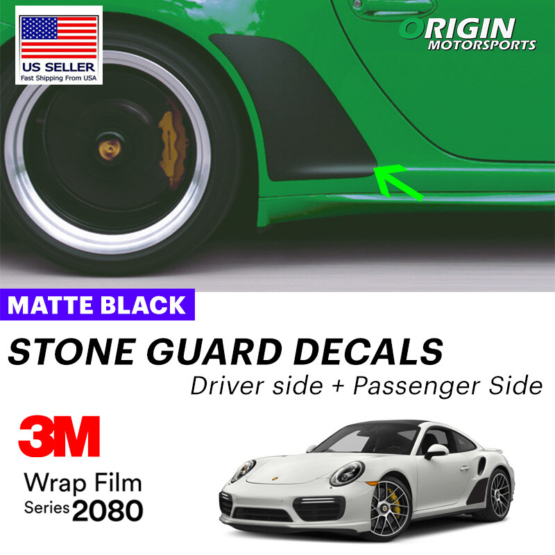 3M Stone Guard Film Decal Kit Fits 997/911 Quarter Panel Splash Matte Black PAIR