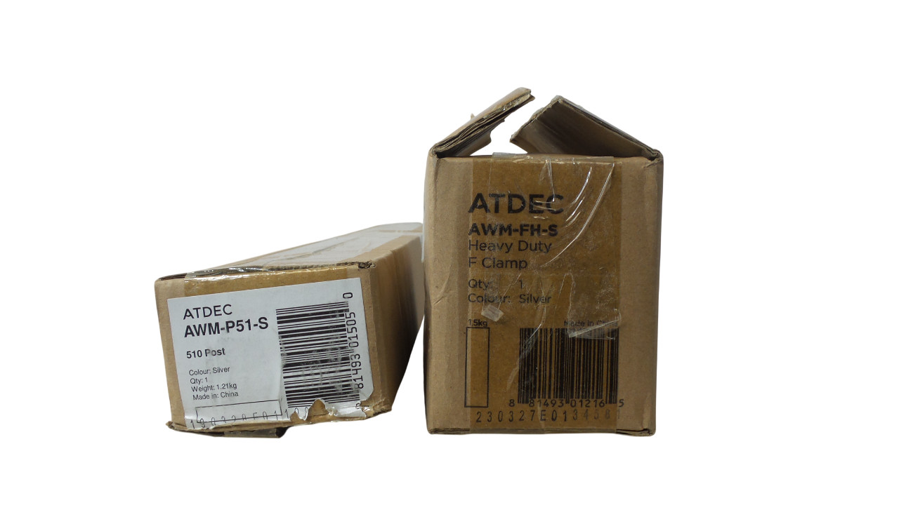 ATDEC AWM-P51-S 510 post W/ Heavy Duty F-Clamp AWM-FH-S- Silver