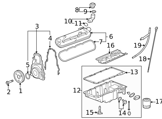 Genuine GM Engine Timing Cover 12611880