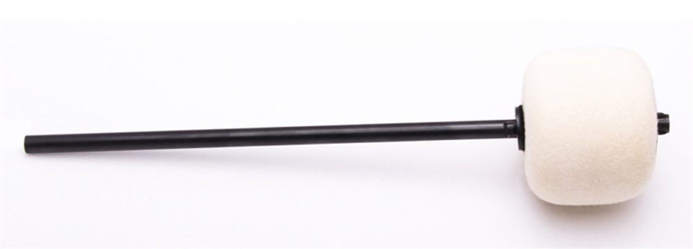 Danmar - 206 - Bass Drum Beater - White Felt, Black Shaft