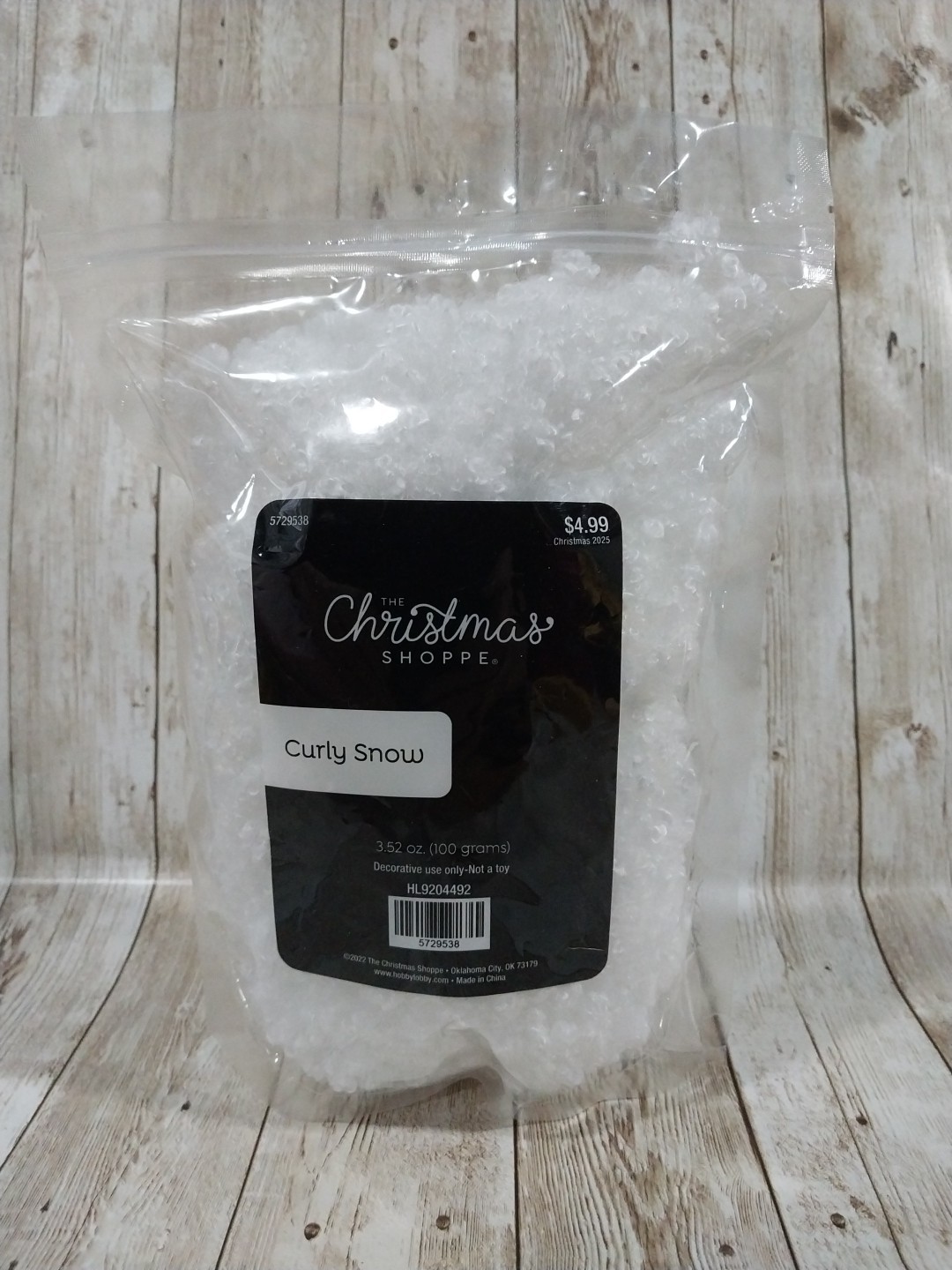 New! White Curly Snow Crafts Christmas Winter Wonderland DIY Faux Snowflakes