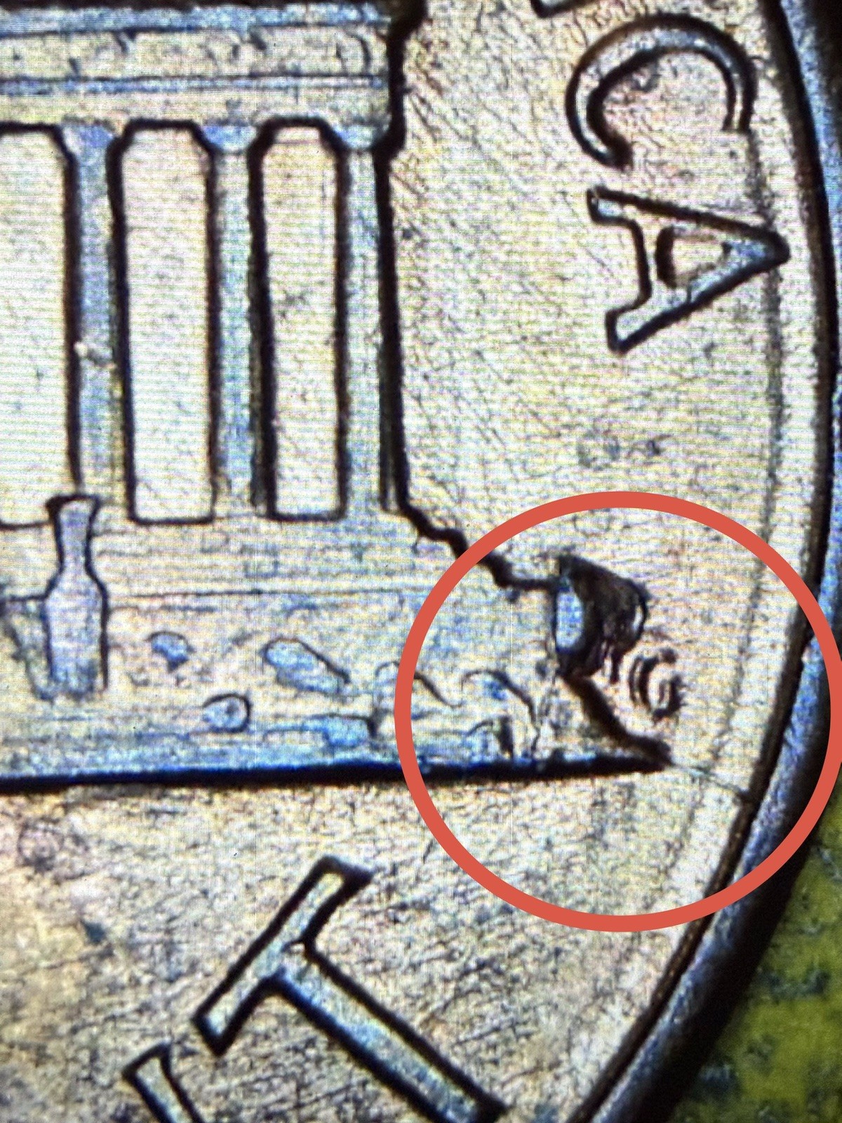 1988 Lincoln Cent Red REV Die Crack And Nice Die Break Error Coin 848517