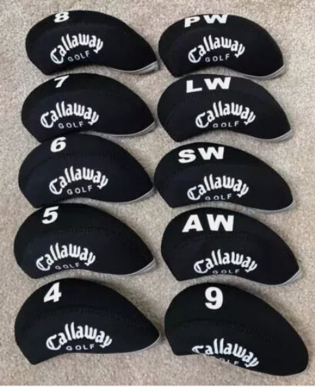 Classic 10Pcs Quality Black Callaway Golf Neoprene Golf Iron Head Covers