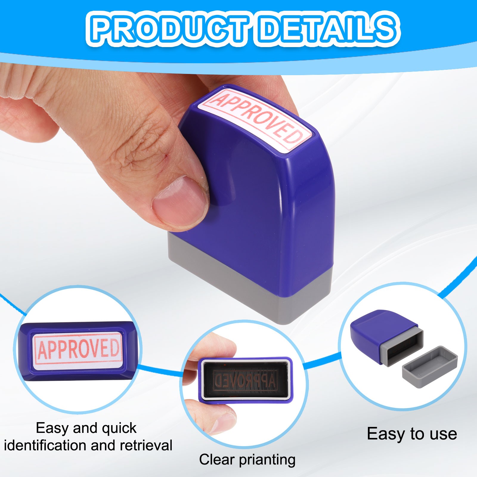 APPROVED Notice Stamp Self Inking, Purple