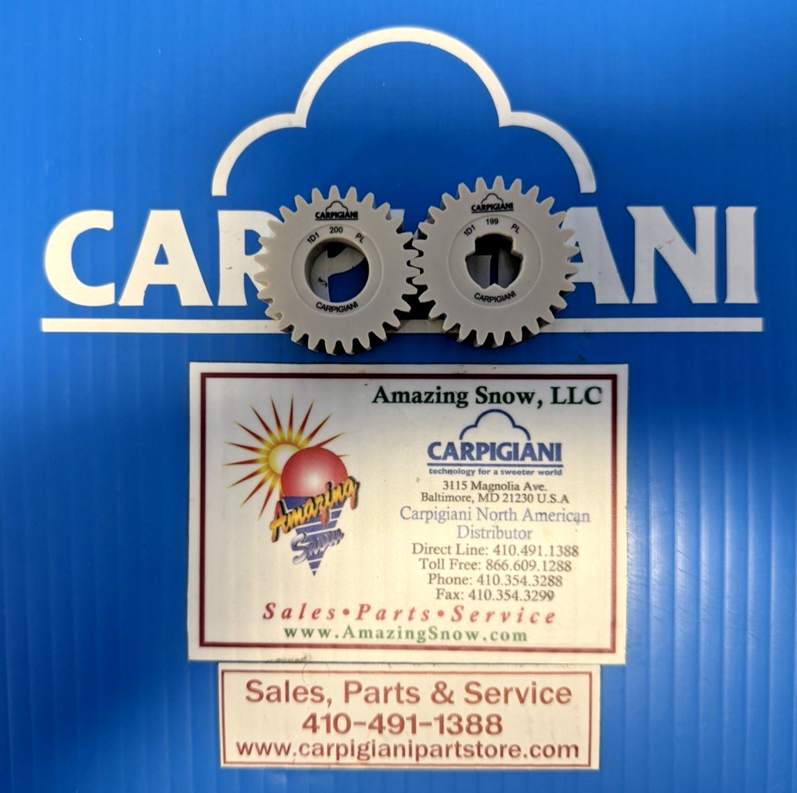 Carpigiani Parts Coldelite Whipped Cream Machine Pump Gears Set  KW-50 MINIWIP